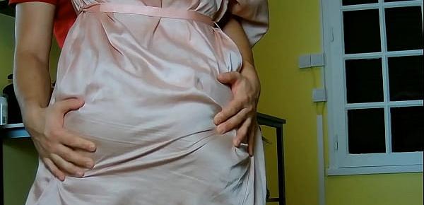  Big cumshot on big boobs of my stepmom after breakfast.